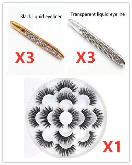 False Eyelashes Self-adhesive Eyeliner Multicolor - Zentelle Beauty