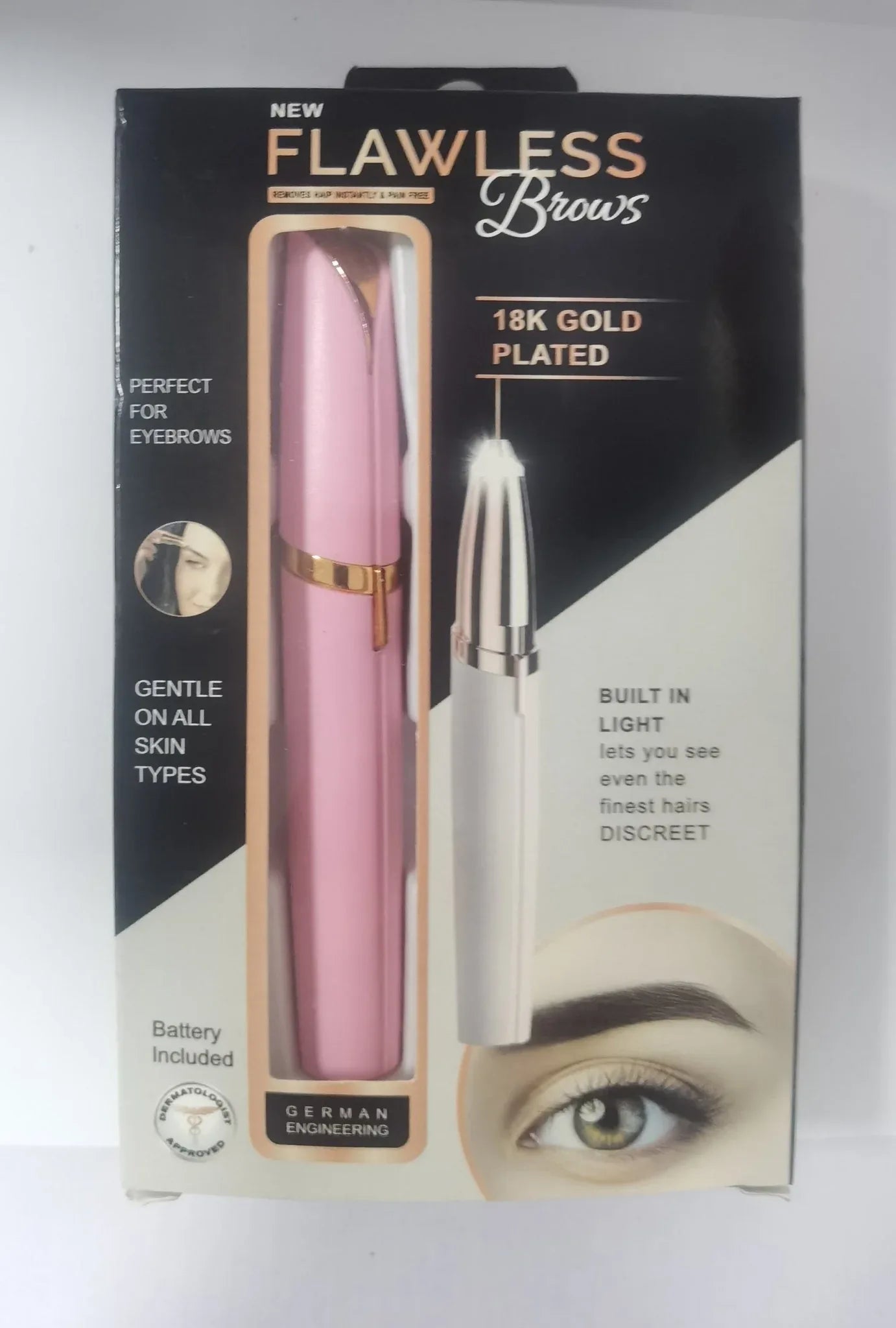 Painless Mini Electric Eyebrow Trimmer with LED Light - Zentelle Beauty