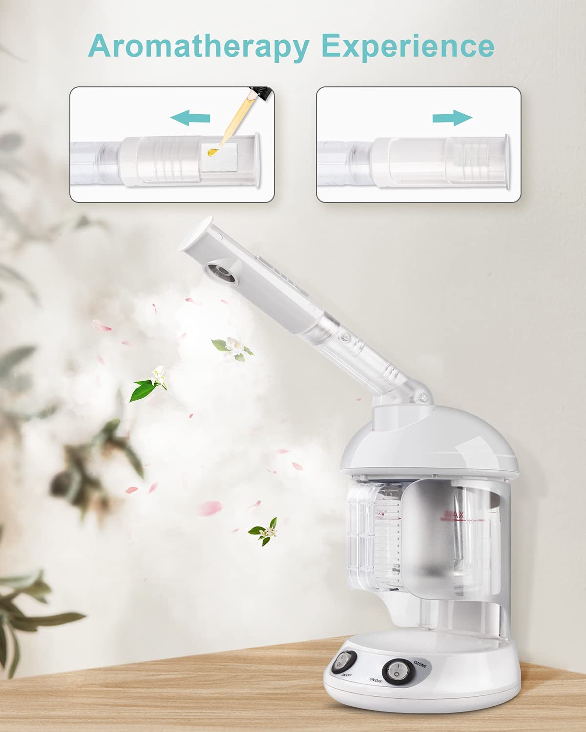 303 Facial Cleansing Brush Violet Bundled Hair Steamer - Zentelle Beauty