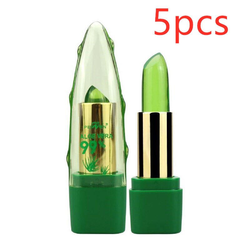 Aloe Vera Gel Color Changing Lipstick Gloss Moisturizer Anti - drying Desalination Fine - grain Lip Blam Care - Zentelle Beauty