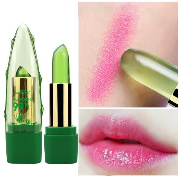 Aloe Vera Gel Color Changing Lipstick Gloss Moisturizer Anti - drying Desalination Fine - grain Lip Blam Care - Zentelle Beauty