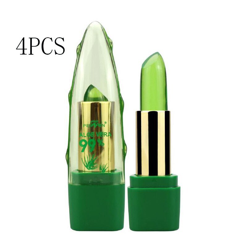Aloe Vera Gel Color Changing Lipstick Gloss Moisturizer Anti - drying Desalination Fine - grain Lip Blam Care - Zentelle Beauty