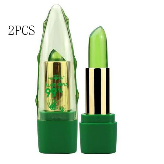 Aloe Vera Gel Color Changing Lipstick Gloss Moisturizer Anti - drying Desalination Fine - grain Lip Blam Care - Zentelle Beauty