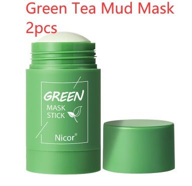 Cleansing Green Tea Mask Clay Stick Oil Control Anti - Acne Whitening Seaweed Mask Skin Care - Zentelle Beauty