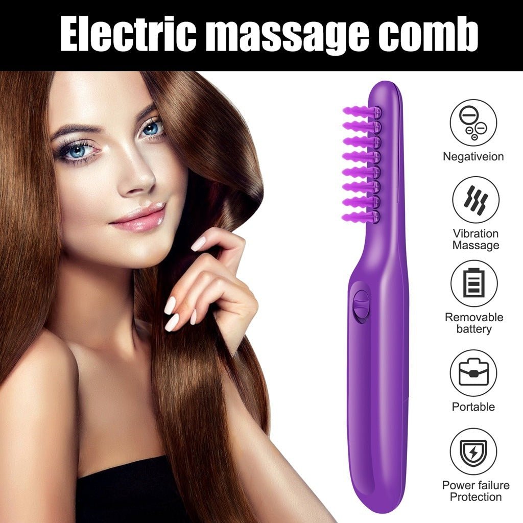Electric Detangling Brush Scalp Massage Hair Brush - Zentelle Beauty
