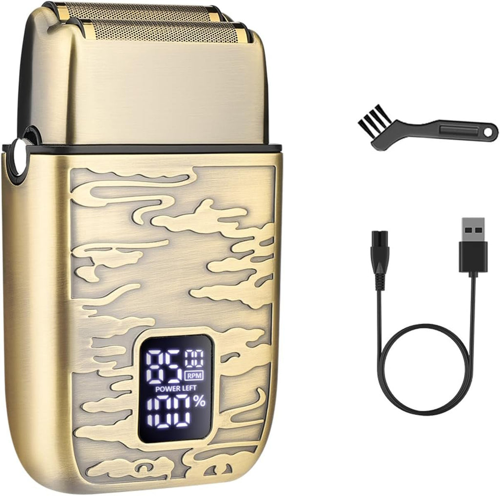 Electric Razor, Double Foil, Foil Shavers for Men,Electric Shavers for Men,Cordless Barber Shaver Beard Trimmer - Zentelle Beauty