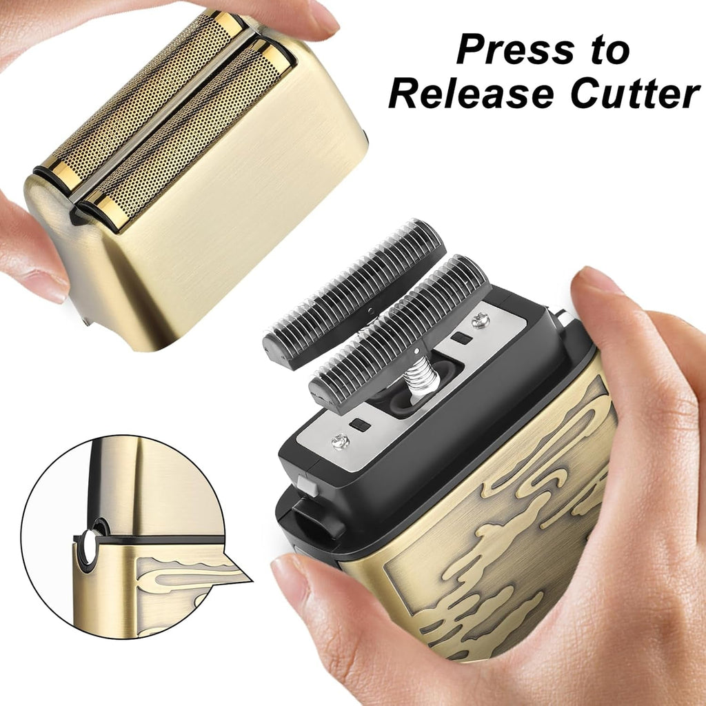Electric Razor, Double Foil, Foil Shavers for Men,Electric Shavers for Men,Cordless Barber Shaver Beard Trimmer - Zentelle Beauty