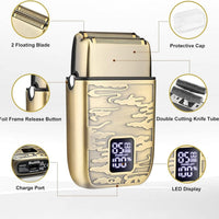 Electric Razor, Double Foil, Foil Shavers for Men,Electric Shavers for Men,Cordless Barber Shaver Beard Trimmer - Zentelle Beauty