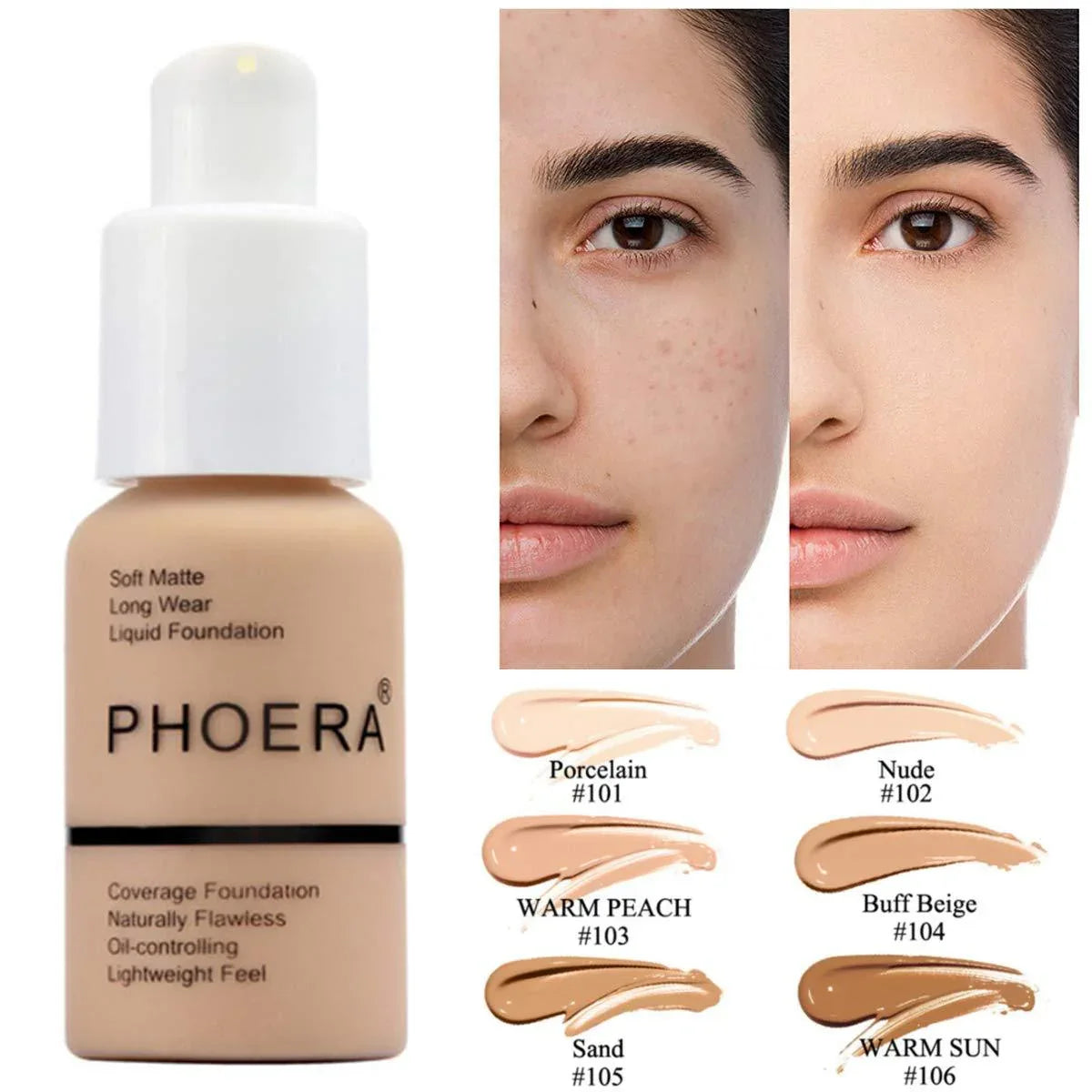 Matte Concealer Foundation Cream - Oil Control Formula