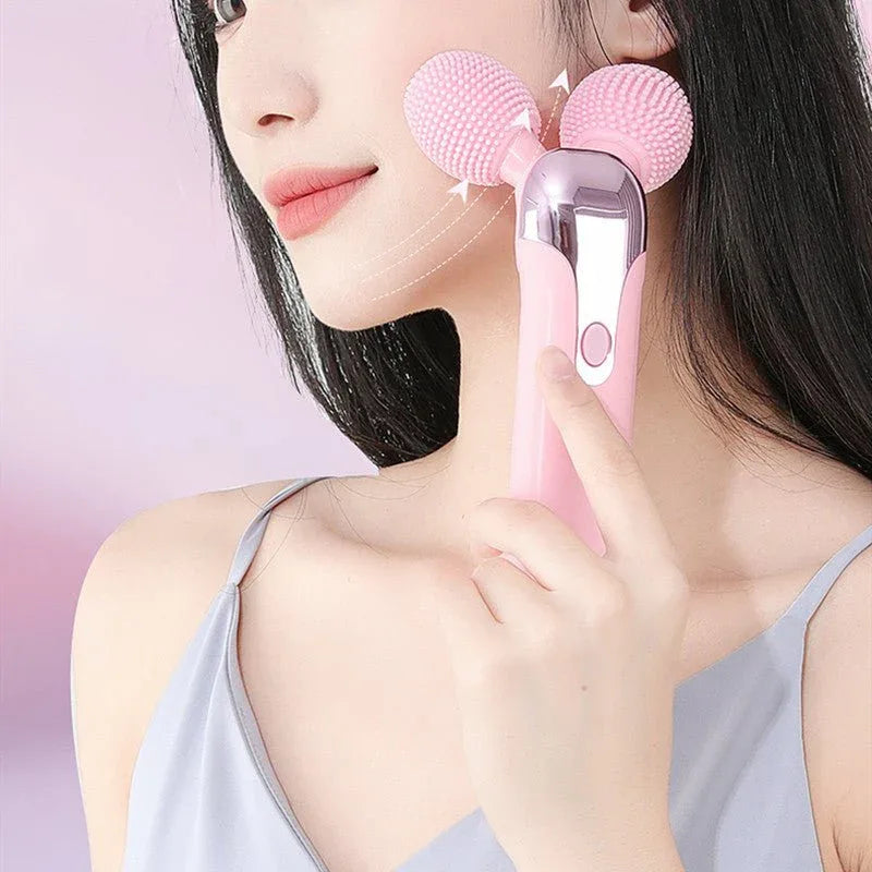 Vibration Facial Cleansing & Slimming Roller for Face Beauty - Zentelle Beauty