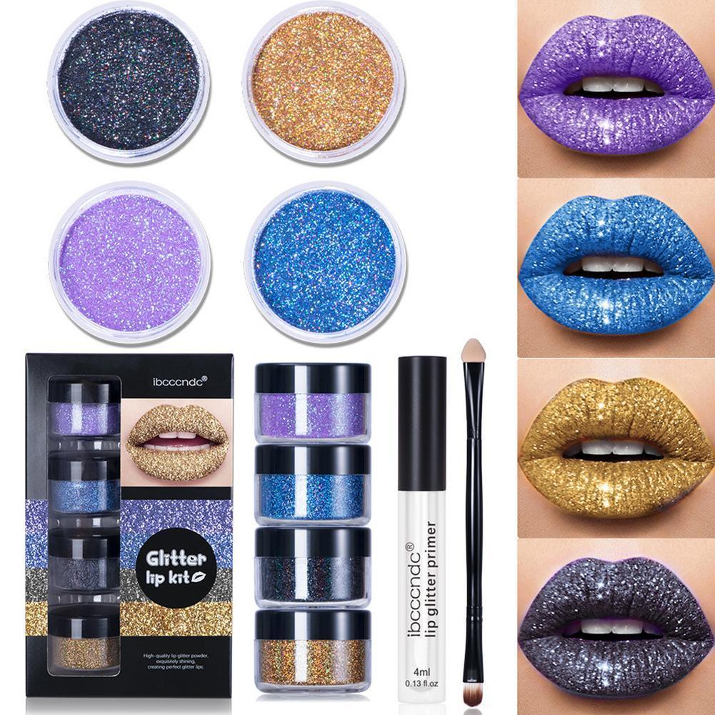 DIY Glitter Lip Gloss Kit for Long Lasting Shiny Lips - Zentelle Beauty