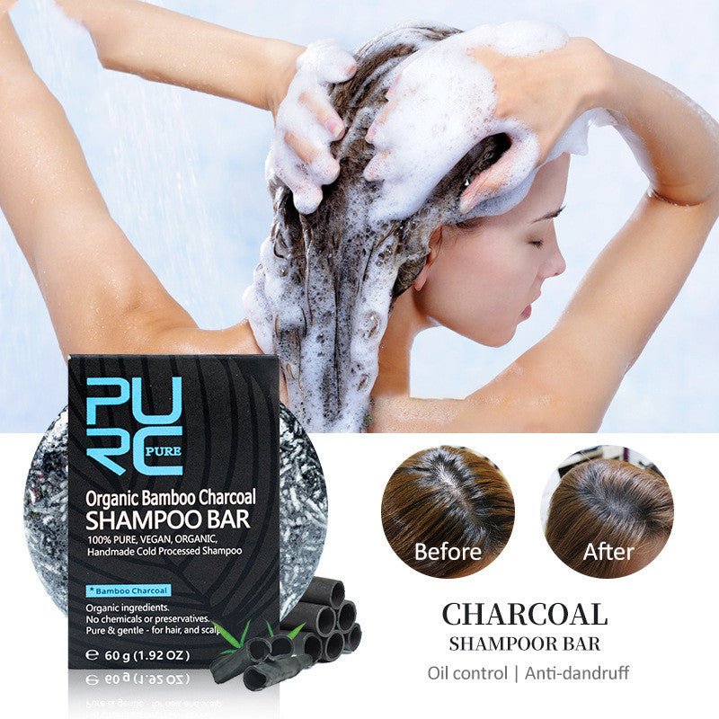 Hand - Extracted Soap Shampoo Bamboo Charcoal Shampoo Soap - Zentelle Beauty