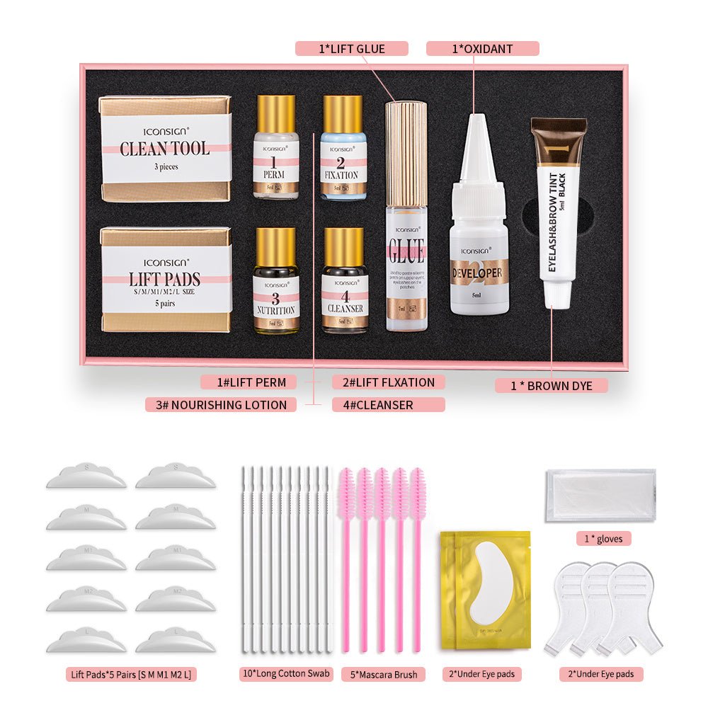 ICONSIGN Lash Lift EyeLash Eyebrow Dye Tint Kit Lashes Perm Set Brow Lamination Makeup Tools - Zentelle Beauty