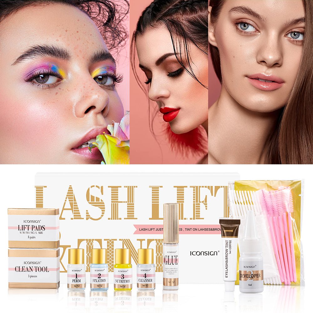 ICONSIGN Lash Lift EyeLash Eyebrow Dye Tint Kit Lashes Perm Set Brow Lamination Makeup Tools - Zentelle Beauty