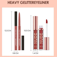 12 Pc Lip Liner & Matte Lipstick Set - Waterproof, Long Lasting Beauty Cosmetics Gift - Zentelle Beauty