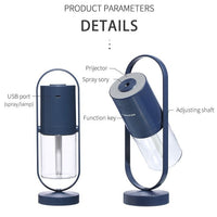 Magic Shadow USB Air Humidifier For Home With Projection Night Lights Ultrasonic Car Mist Maker Mini Office Air Purifier - Zentelle Beauty