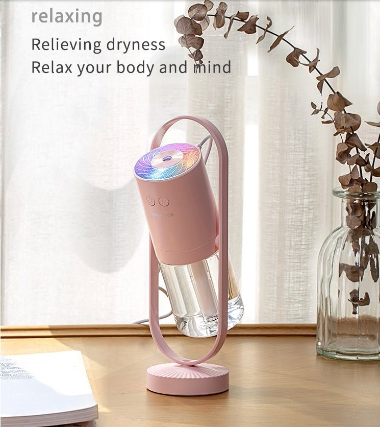 Magic Shadow USB Air Humidifier For Home With Projection Night Lights Ultrasonic Car Mist Maker Mini Office Air Purifier - Zentelle Beauty