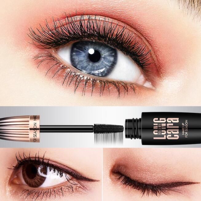 4D Silk Fiber Waterproof Mascara - Long Curling Black Lashes - Zentelle Beauty