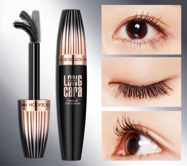4D Silk Fiber Waterproof Mascara - Long Curling Black Lashes - Zentelle Beauty