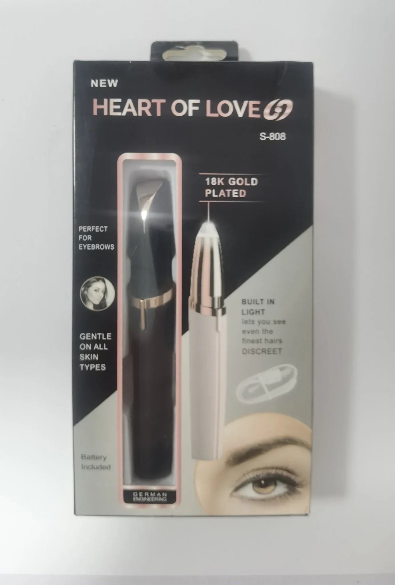 Painless Mini Electric Eyebrow Trimmer with LED Light - Zentelle Beauty