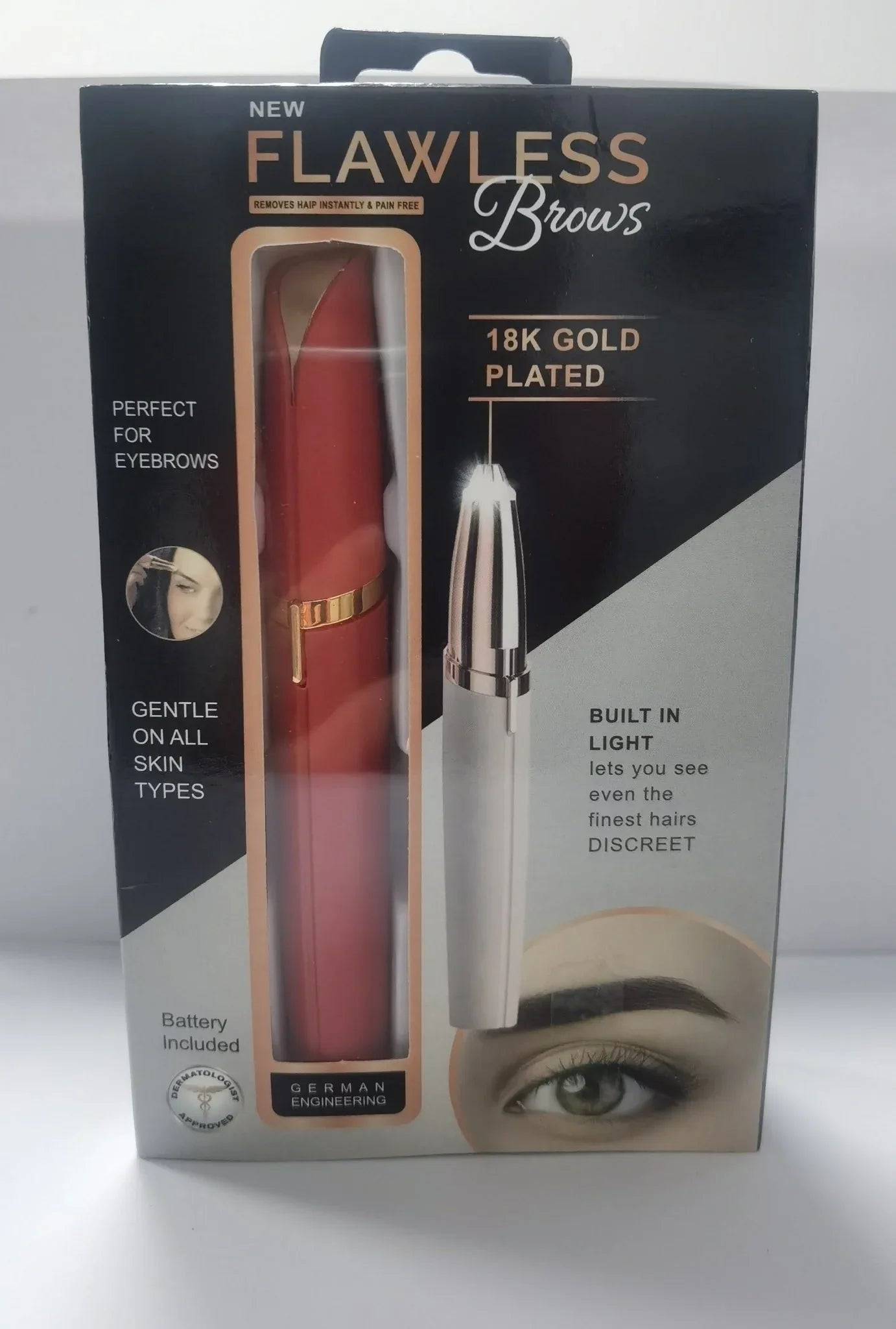 Painless Mini Electric Eyebrow Trimmer with LED Light - Zentelle Beauty