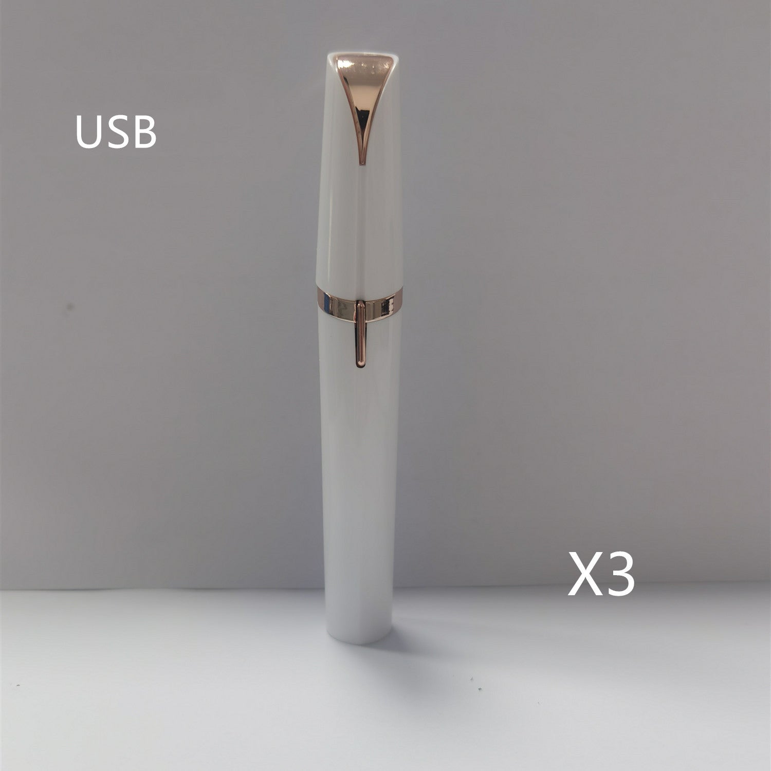 Mini Electric Eyebrow Trimmer Lipstick Brows Pen Hair Remover Painless Razor Epilator with LED Light - Zentelle Beauty