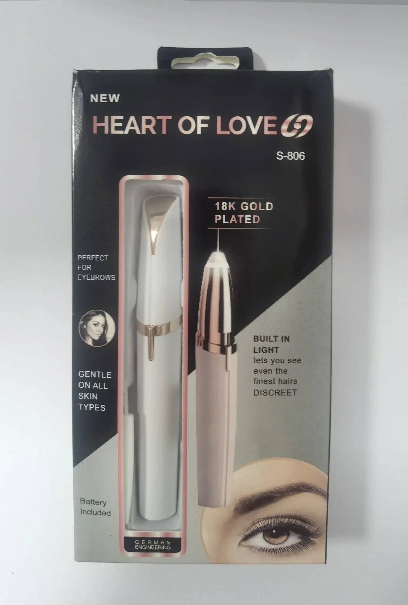 Painless Mini Electric Eyebrow Trimmer with LED Light - Zentelle Beauty