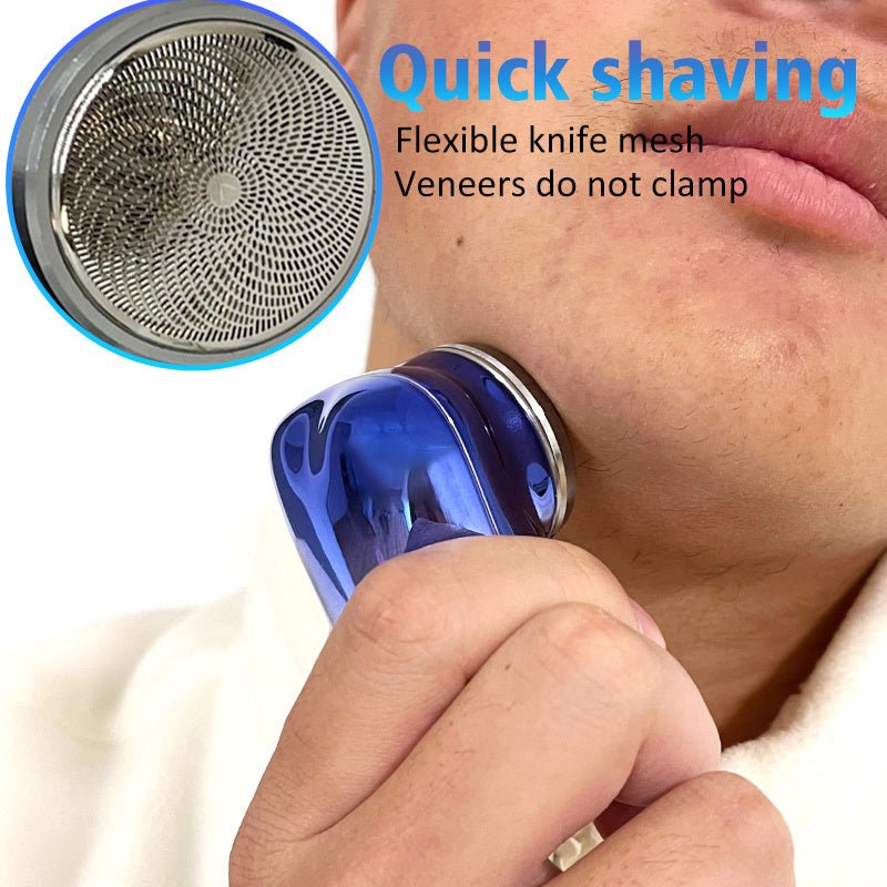 Mini Cordless Electric USB Shaver for Men - Wet/Dry, Painless & Portable - Zentelle Beauty