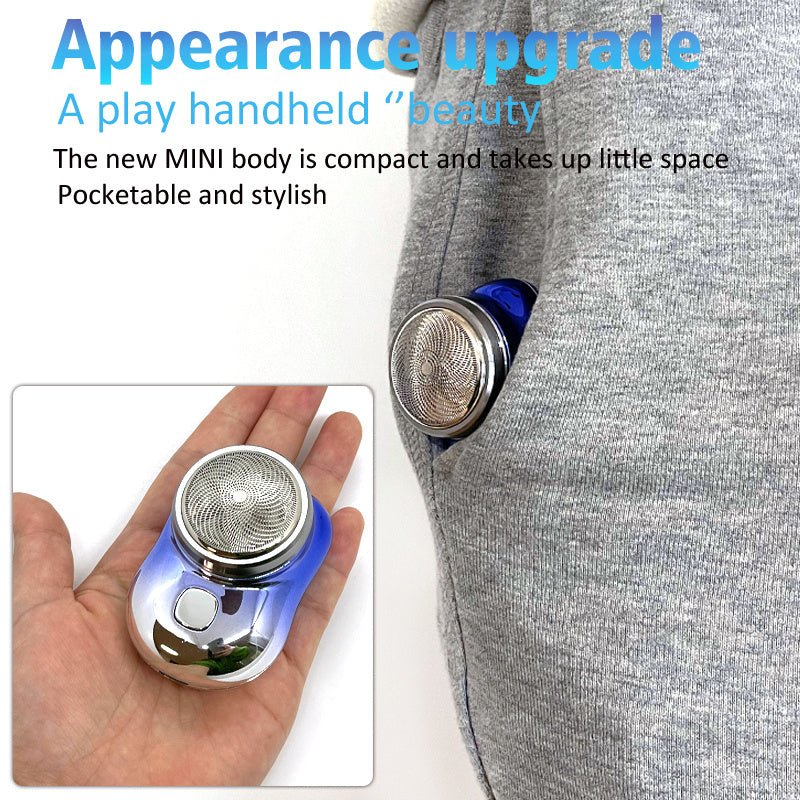 Mini Cordless Electric USB Shaver for Men - Wet/Dry, Painless & Portable - Zentelle Beauty