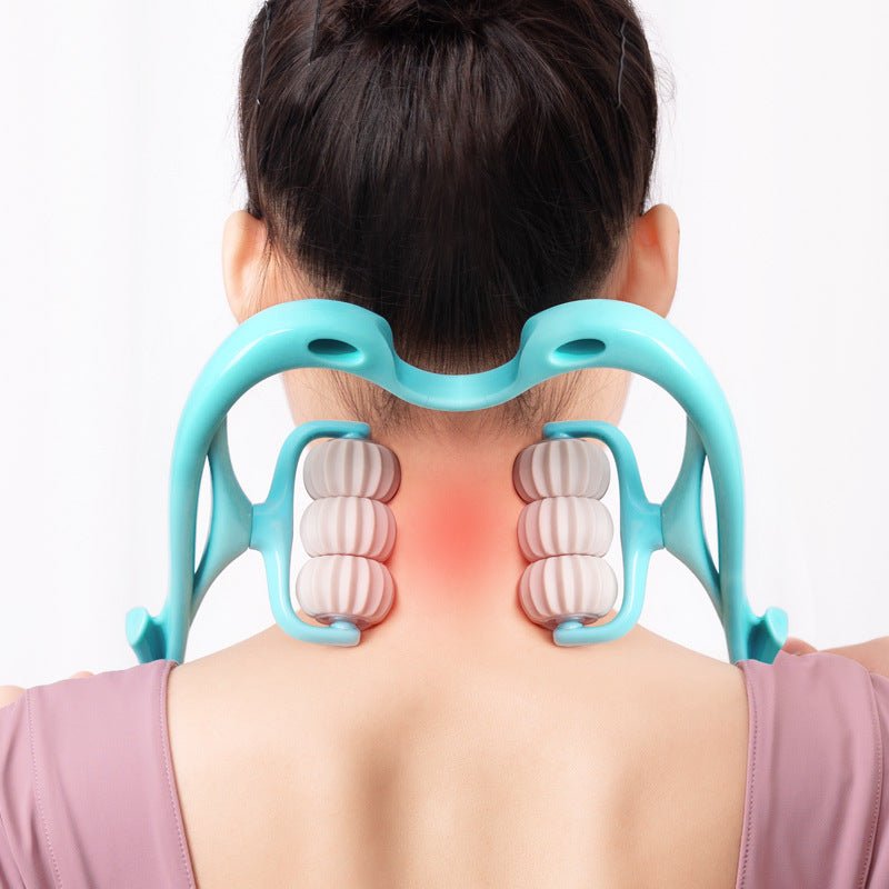 Multifunctional Manual Six - wheel Neck Massager Massage Relieve Roller Massage Tool - Zentelle Beauty