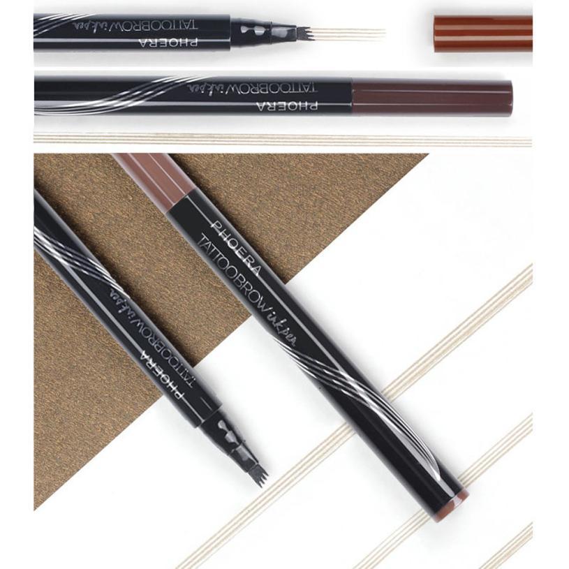New Long Lasting Ultra - Fine Four - Comb Eyebrow Pencil - Zentelle Beauty