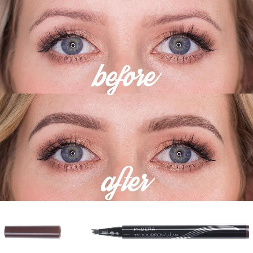 New Long Lasting Ultra - Fine Four - Comb Eyebrow Pencil - Zentelle Beauty