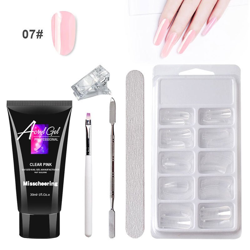Painless Extension Gel Nail Art Without Paper Holder Quick Model Painless Crystal Gel Set - Zentelle Beauty