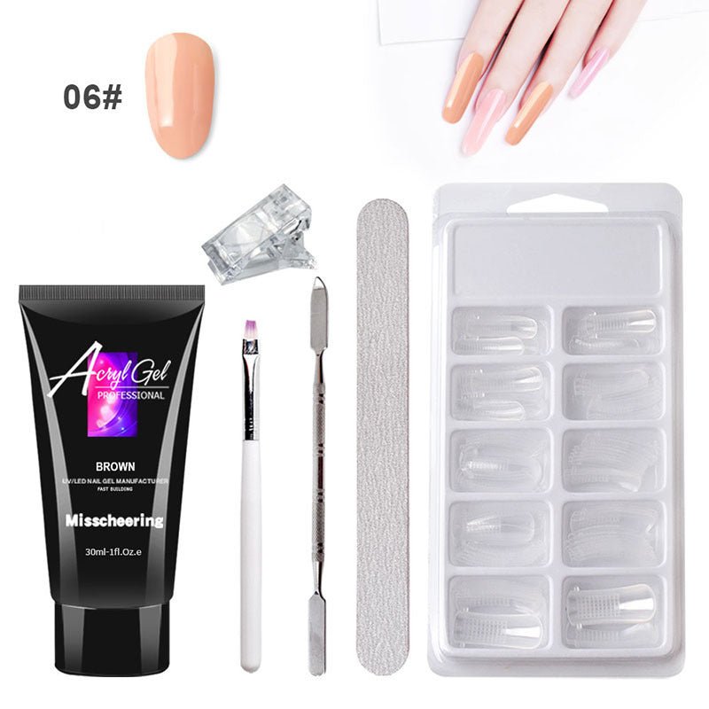 Painless Extension Gel Nail Art Without Paper Holder Quick Model Painless Crystal Gel Set - Zentelle Beauty