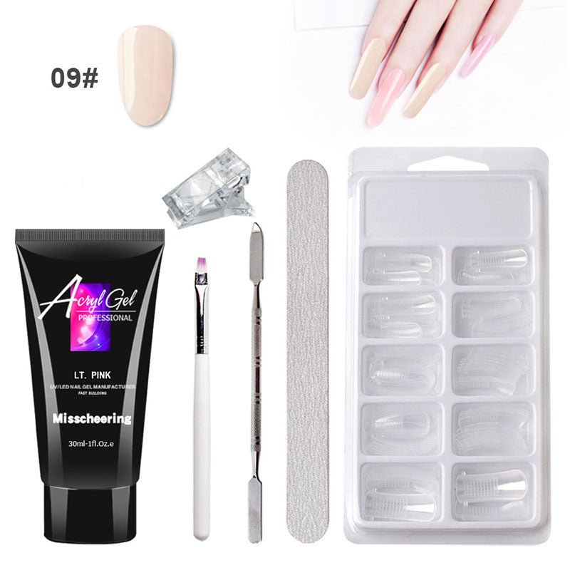 Painless Extension Gel Nail Art Without Paper Holder Quick Model Painless Crystal Gel Set - Zentelle Beauty