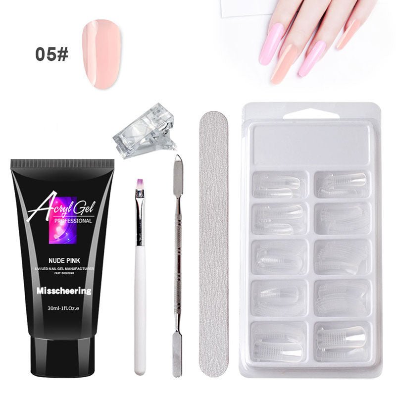 Painless Extension Gel Nail Art Without Paper Holder Quick Model Painless Crystal Gel Set - Zentelle Beauty