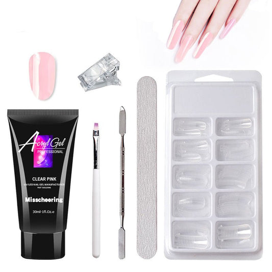 Painless Extension Gel Nail Art Without Paper Holder Quick Model Painless Crystal Gel Set - Zentelle Beauty