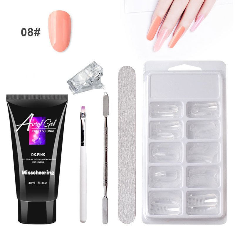 Painless Extension Gel Nail Art Without Paper Holder Quick Model Painless Crystal Gel Set - Zentelle Beauty