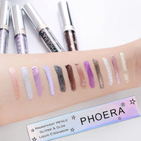 PHOERA Magnificent Metals Glitter and Glow Liquid Eyeshadow 12 Colors - Zentelle Beauty