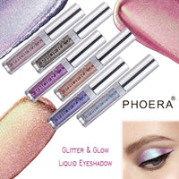 PHOERA Magnificent Metals Glitter and Glow Liquid Eyeshadow 12 Colors - Zentelle Beauty