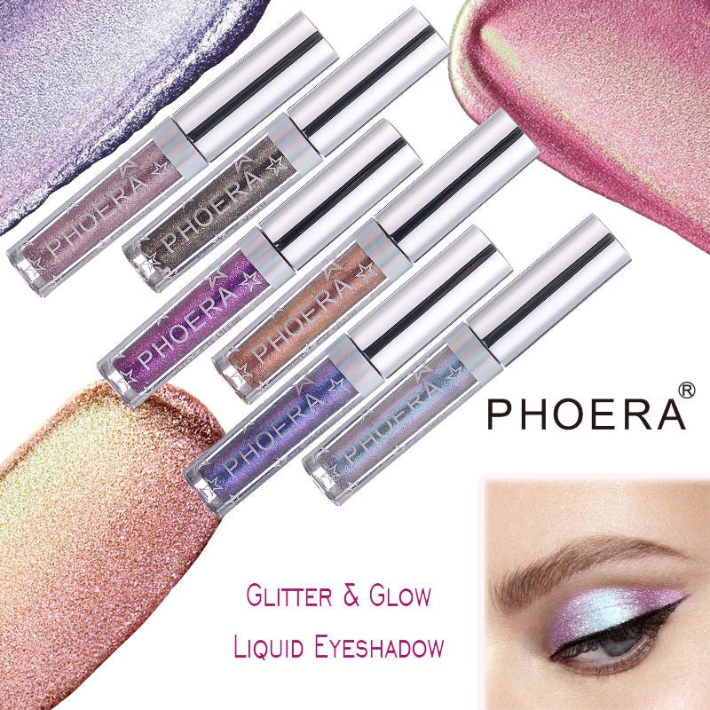 PHOERA Magnificent Metals Glitter and Glow Liquid Eyeshadow 12 Colors - Zentelle Beauty