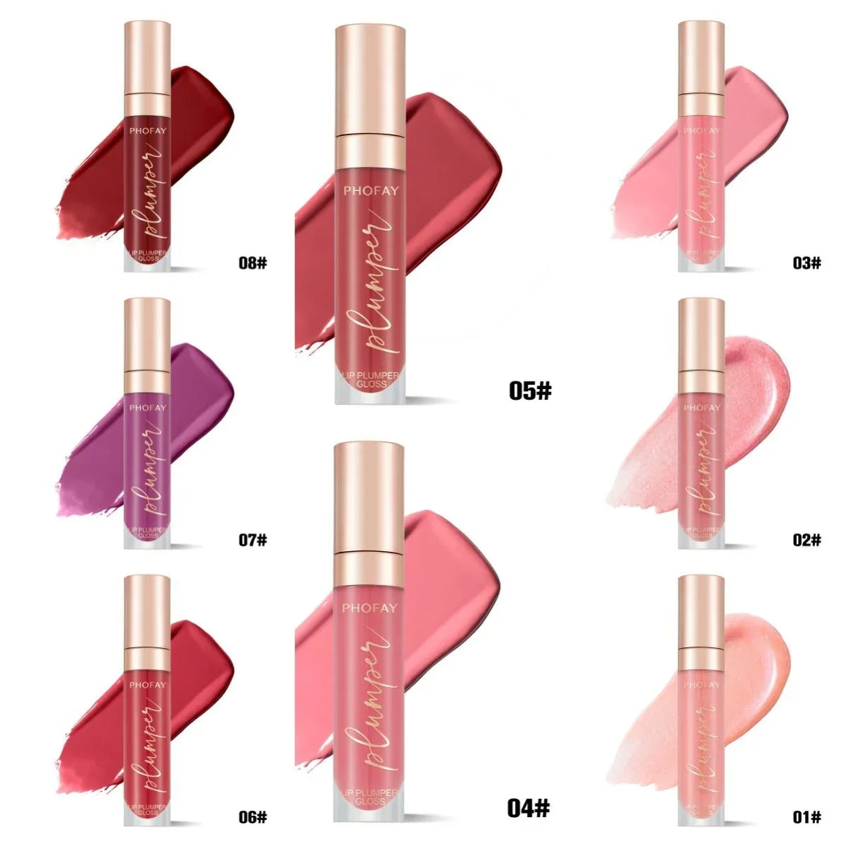 PHOFAY Shiny Lip Plumper Gloss - Zentelle Beauty