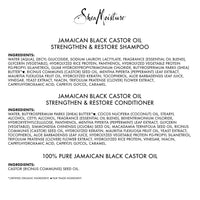 Sheamoisture Strengthen and Restore Shampoo, Conditioner & Head - To - Toe Restoration Body Care Oil Jamaican Black Castor Oil for Dry Skin & Hair Skin and Hair Care Regimen with Shea Butter - Zentelle Beauty