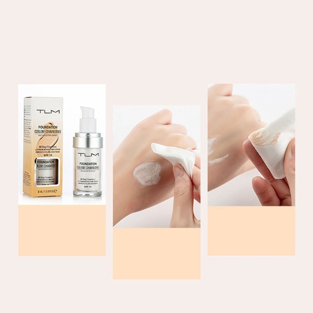 Temperature Liquid Foundation Concealer Portable Natural Color Makeup Foundation BB Concealer - Zentelle Beauty