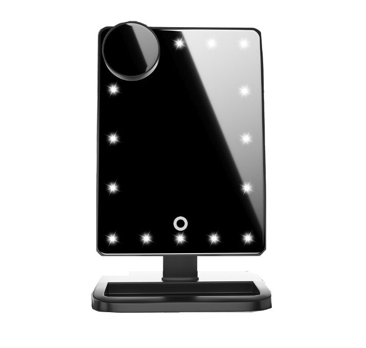 Touch Screen Makeup Mirror With 20 LED Light Bluetooth Music Speaker 10X Magnifying Mirrors Lights - Zentelle Beauty