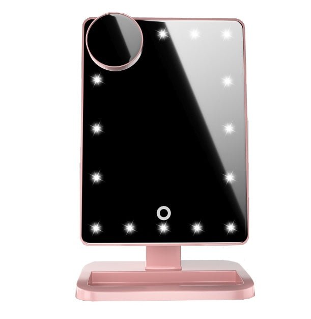 Touch Screen Makeup Mirror With 20 LED Light Bluetooth Music Speaker 10X Magnifying Mirrors Lights - Zentelle Beauty