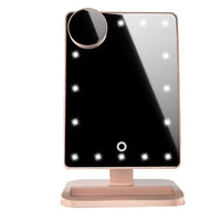 Touch Screen Makeup Mirror With 20 LED Light Bluetooth Music Speaker 10X Magnifying Mirrors Lights - Zentelle Beauty